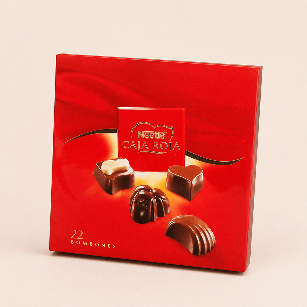 Caja roja bombones mediana
