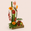 Cesta flores y frutas selectas