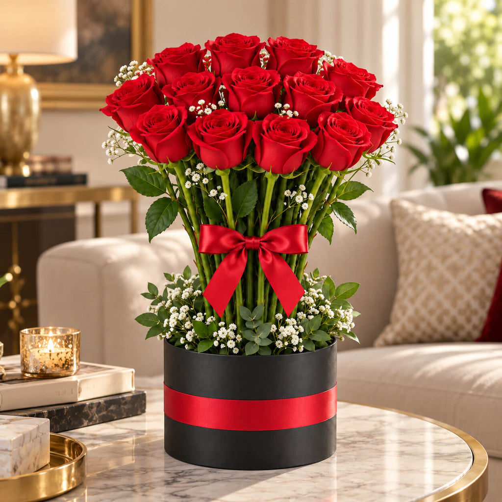Caja de rosas amor sublime