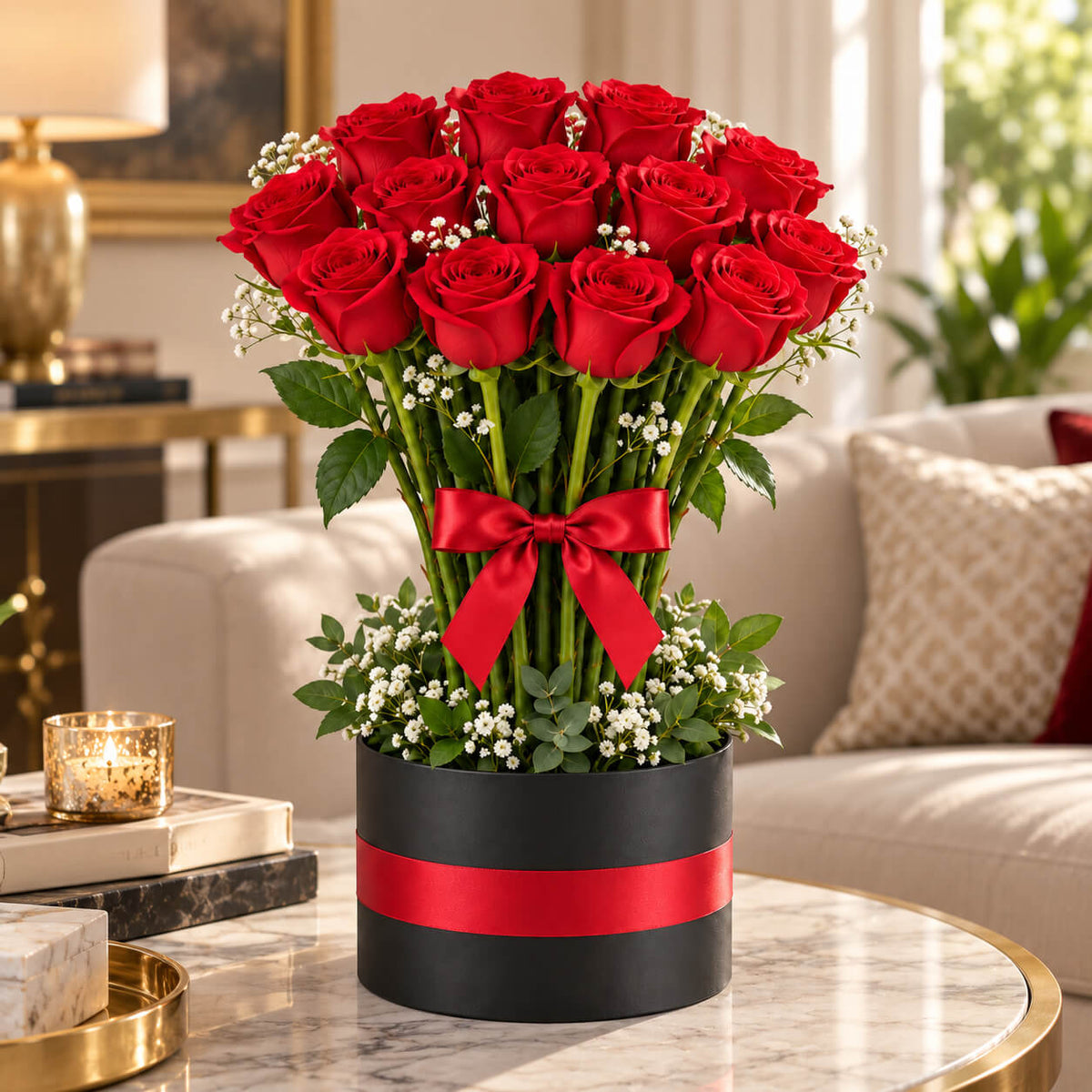 Caja de rosas amor sublime