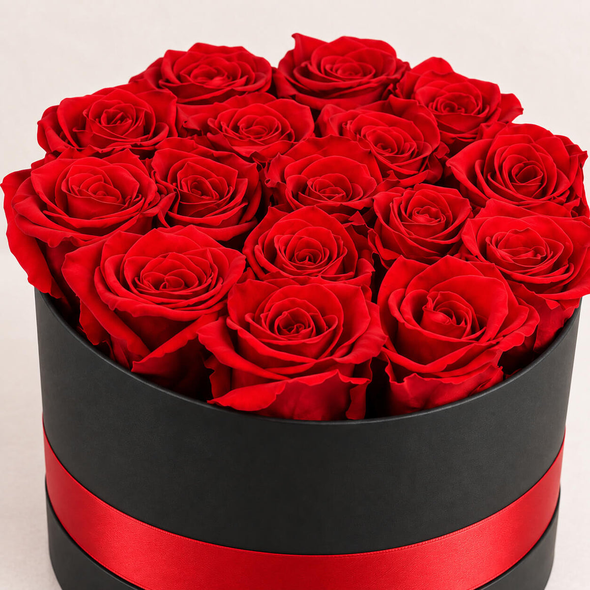 Caja de rosas pasión eterna