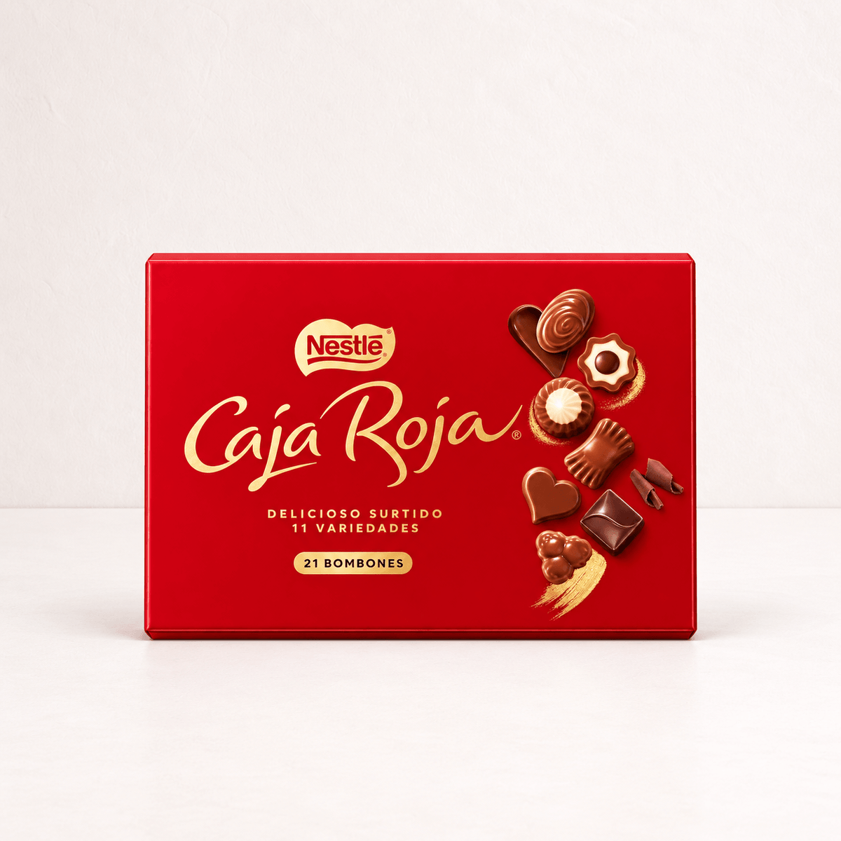 Caja roja bombones mediana