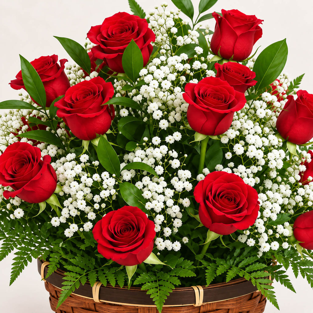 Cesta de rosas romance
