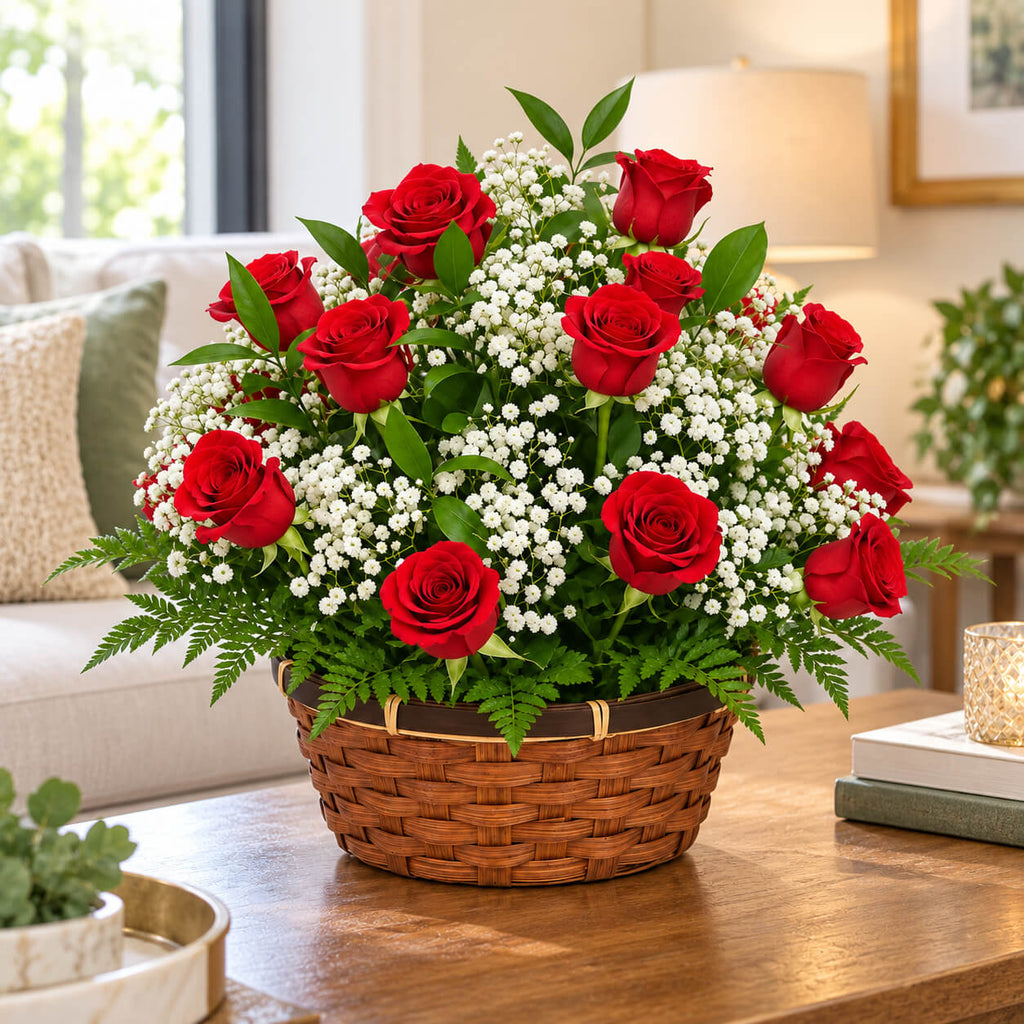 Cesta de rosas romance