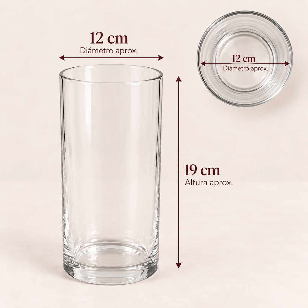 Jarrón de cristal esencia