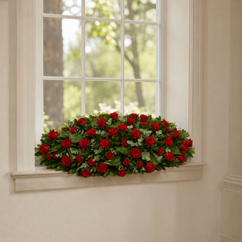 Manta de rosas rojas