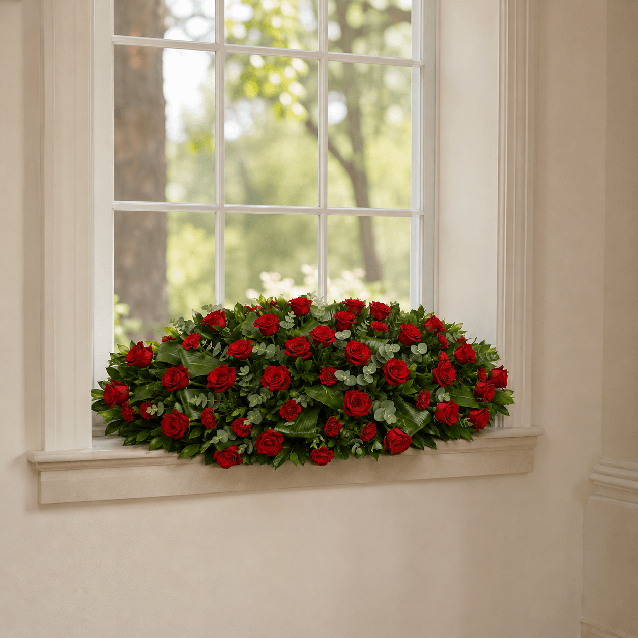 Manta de rosas rojas