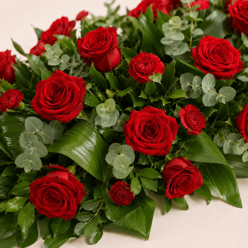 Manta de rosas rojas