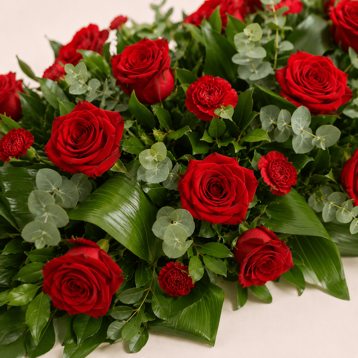 Manta de rosas rojas