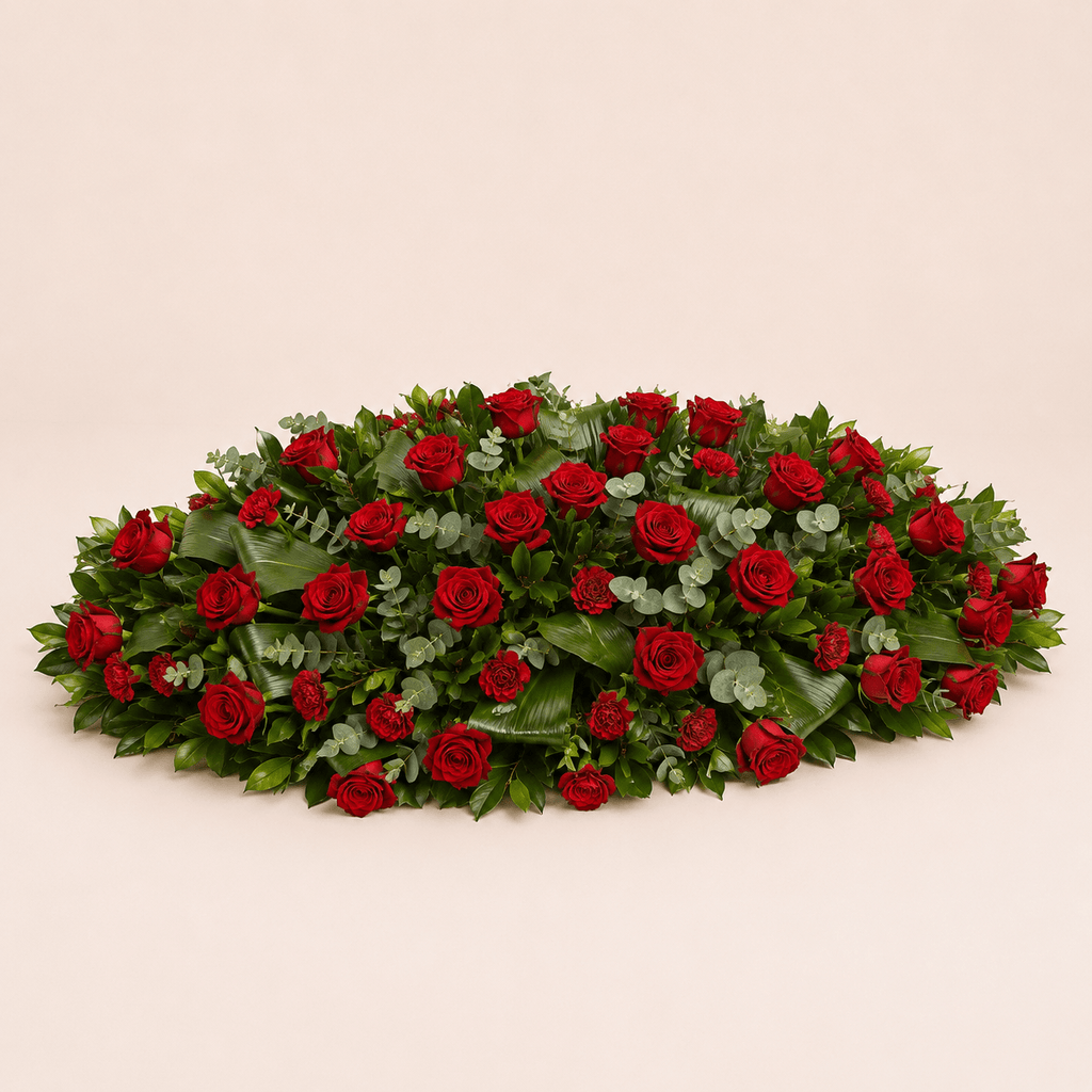 Manta de rosas rojas