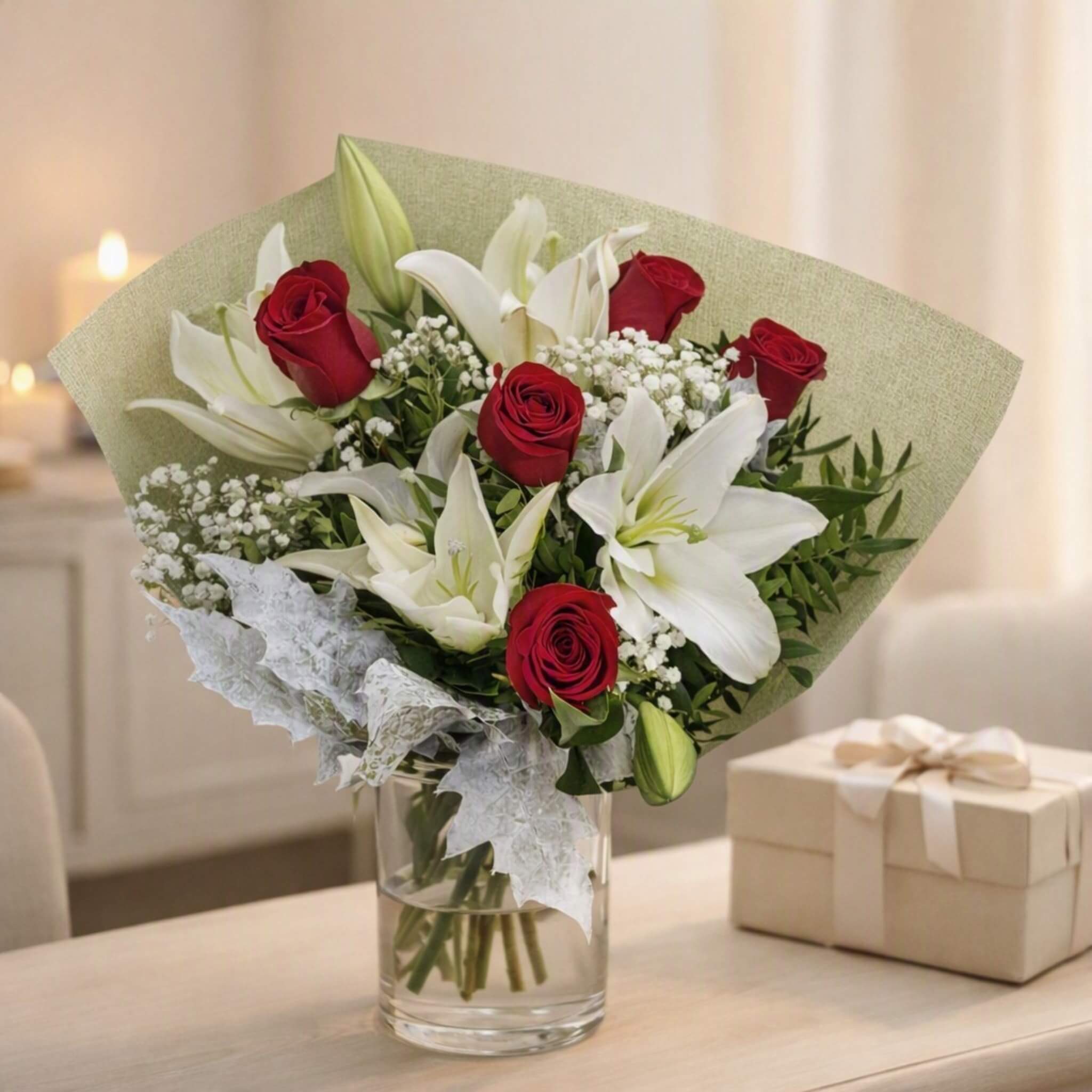 Ramo rosas y liliums