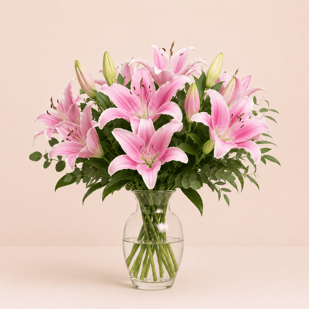 Ramo de lilium rosa