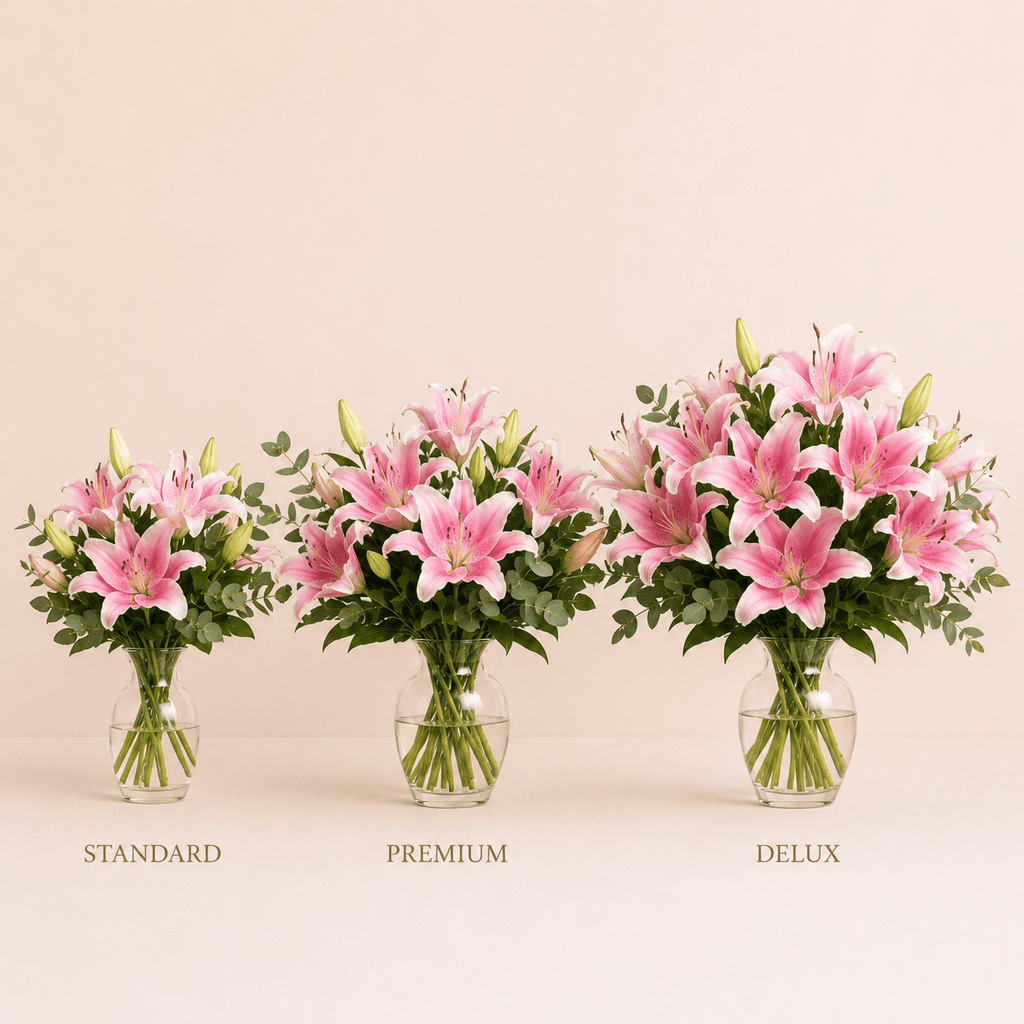 Ramo de lilium rosa
