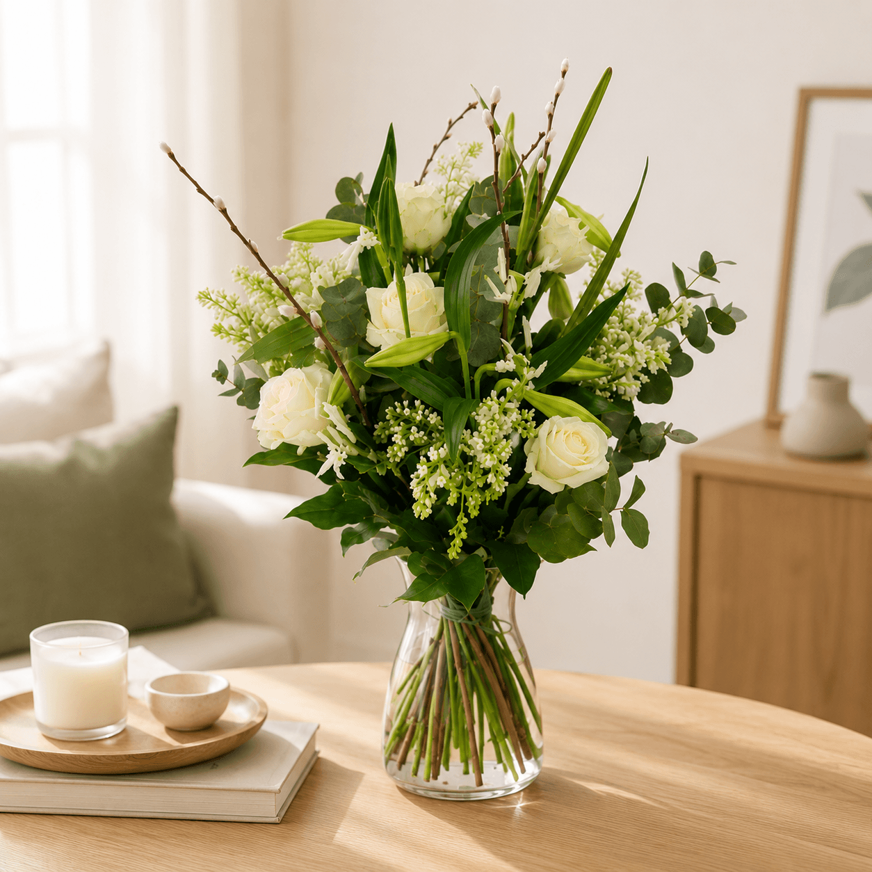 Ramo de lilium y rosas