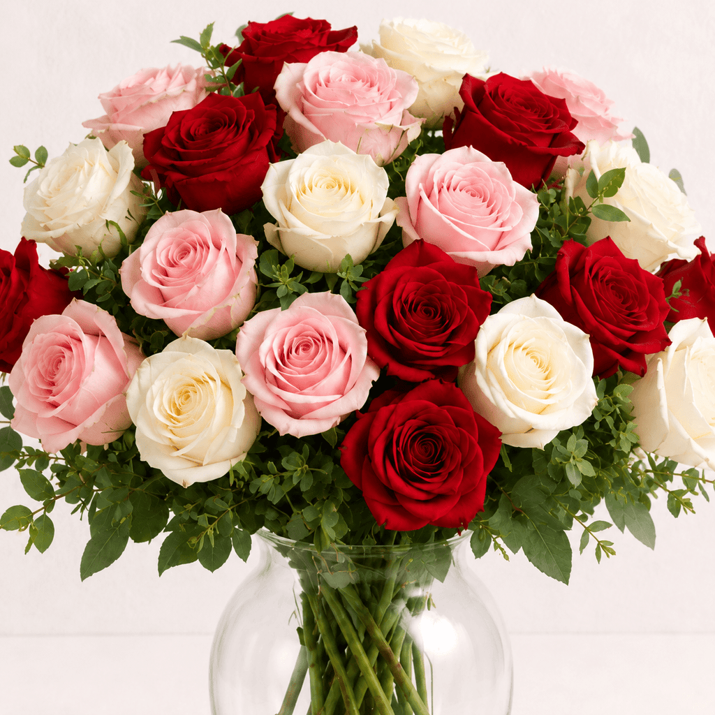 Ramo 24 rosas tres deseos