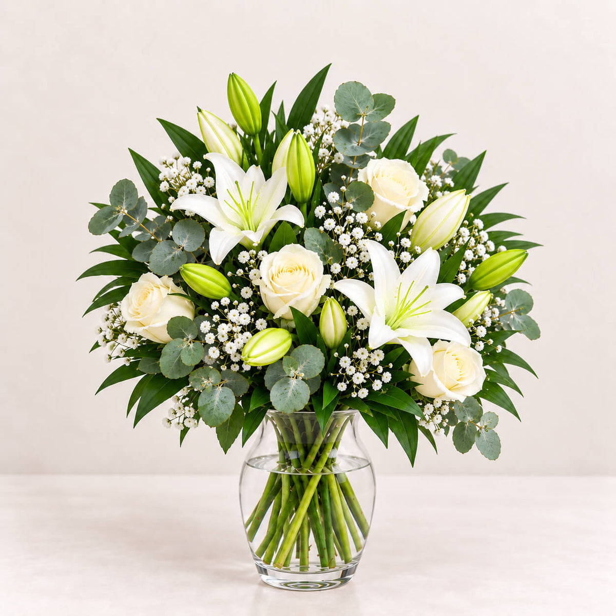 Ramo de rosas blancas esplendor