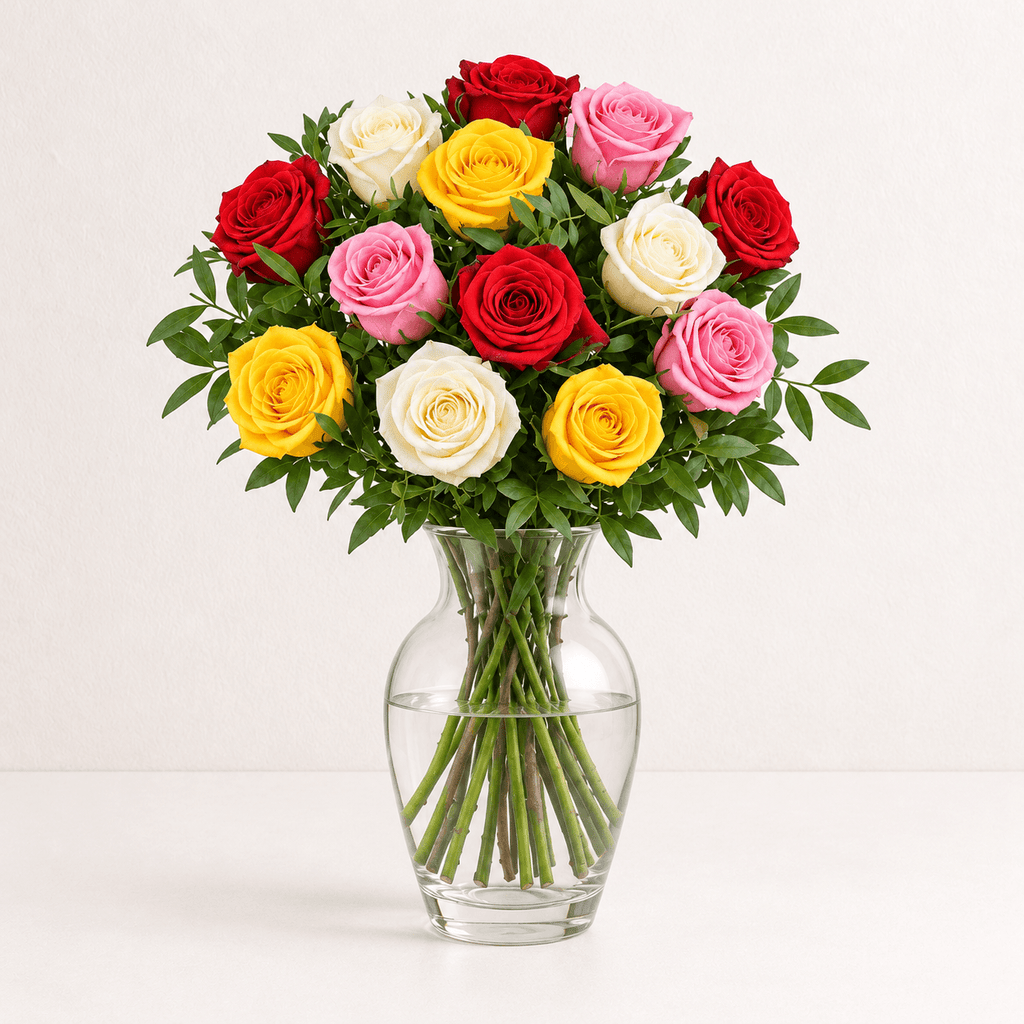 Ramo de 12 rosas mixto