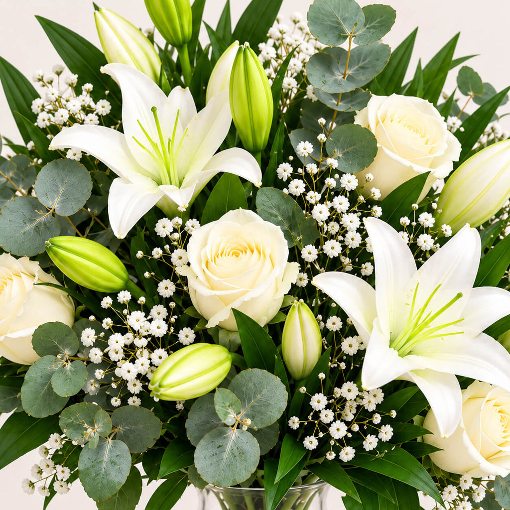 Ramo de rosas blancas esplendor