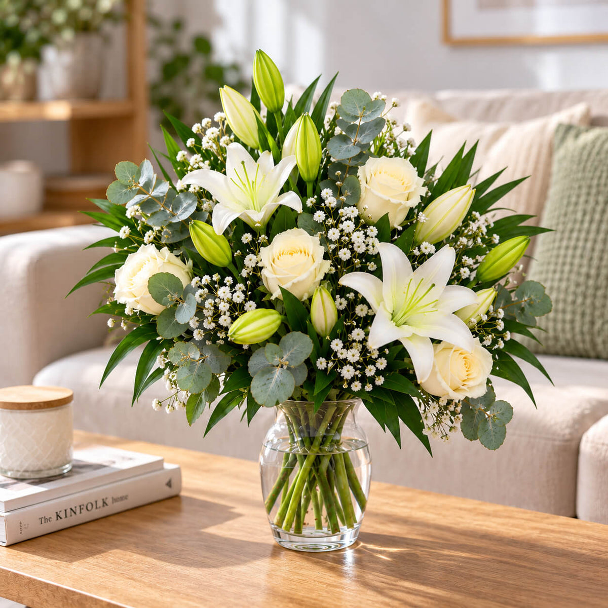 Ramo de rosas blancas esplendor