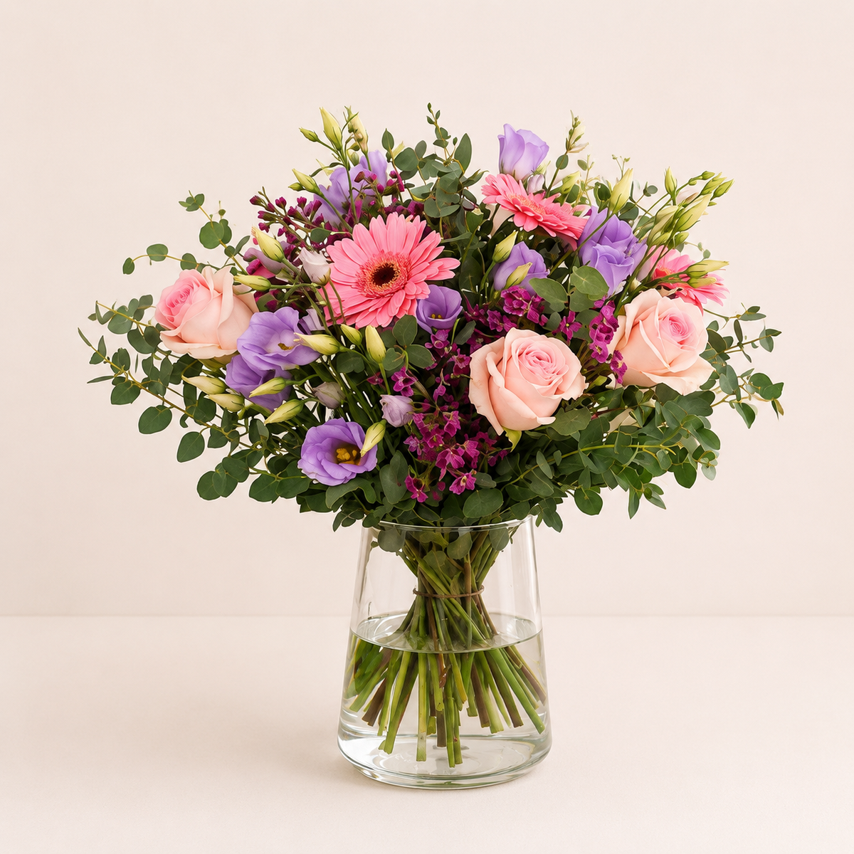 Ramo rosas y gerberas