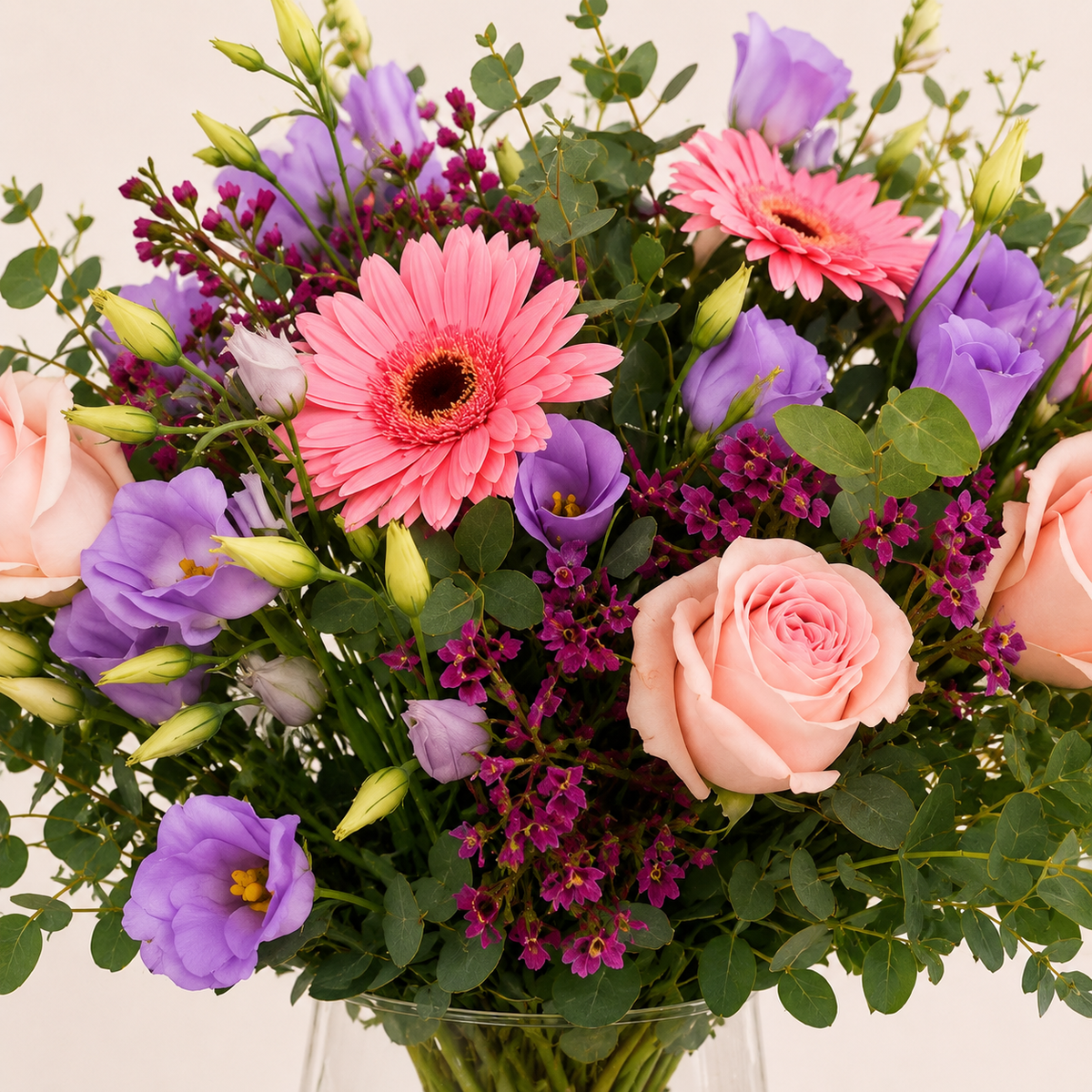 Ramo rosas y gerberas
