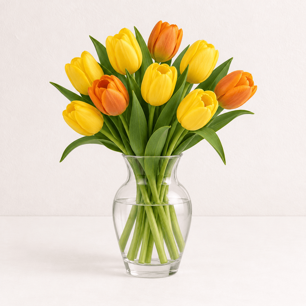 Ramo tulipanes amarillo radiante