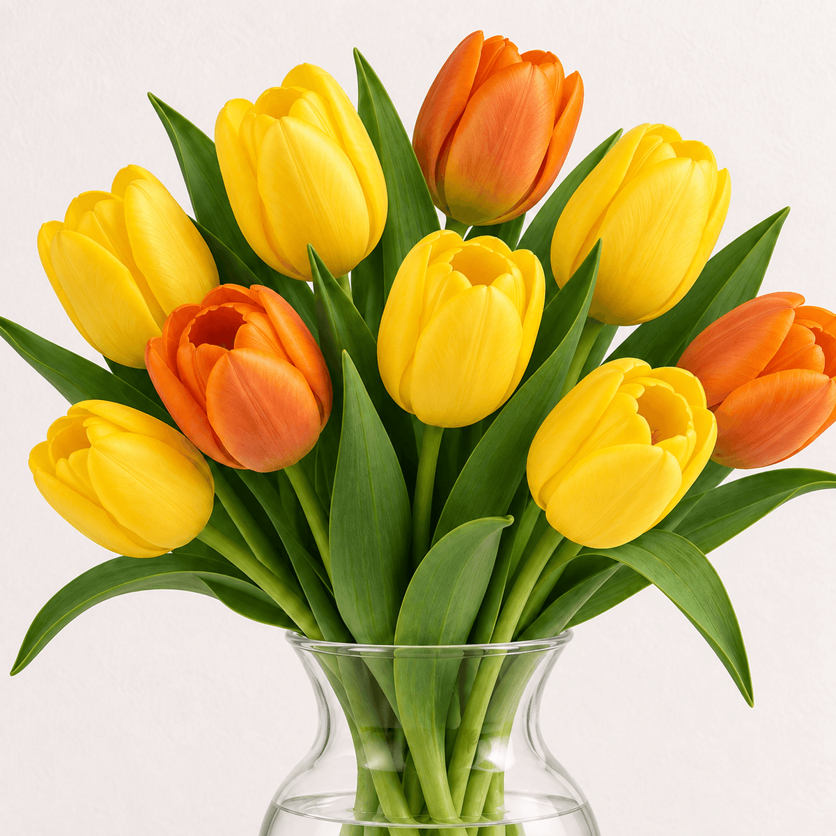 Ramo tulipanes amarillo radiante
